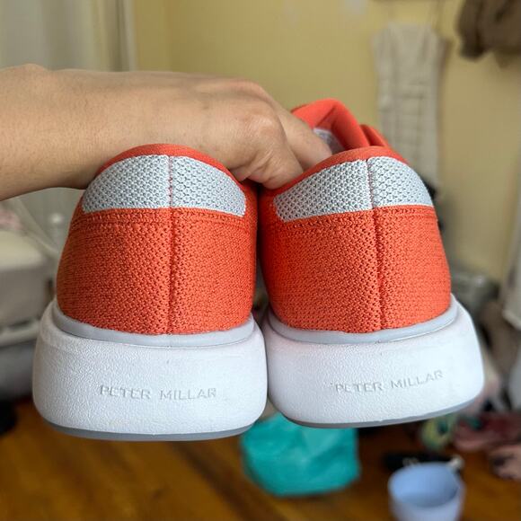 Peter Millar Glide V3 Sneaker Men’s Size 13.5 Sahar Orange MS23EF06 Knit Upper‎ - Picture 3 of 14